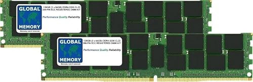 128 GB (2 x 64 GB) DDR4 3200 MHz PC4-25600 288 pines ECC registrado DIMM (DIMM) Kit de memoria RAM para servidores/estaciones de trabajo/placas madre