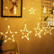 LED Lichtervorhang Weihnachten, 2.5M Lichterkette Innen Batterie + USB Betriebende Weihnachtsbeleuchtung für Fernster, Balkon, Weihnachten, Party, 2Modi, Warmweiß [Energieklasse A+++]