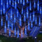 SenoKiss Solar Meteorschauer Regen Lichter aus 11.8 Zoll, 8 Röhren & 240 LEDs, Lichterkette Meteor-Effekt mit für Xmas Baum Party Garten Hochzeit Urlaub Dekoration