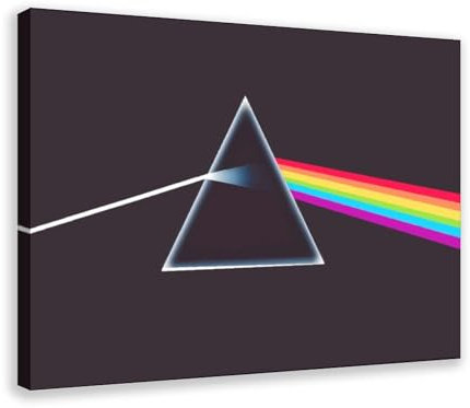 Dark Side of The Moon Art Leinwand Poster Wandkunst Dekor Druck Bild Gemälde für Wohnzimmer Schlafzimmer Dekoration Rahmenstil 20 x 30 cm