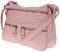 Christian Wippermann Damen Tasche Schultertasche Umhängetasche Crossover Bag Leder Optik Handtasche Rose