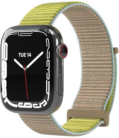 EAZY CASE Armband für Apple Watch 44mm / 45mm / 46mm / 49mm verstellbares Ersatzarmband aus Nylon Sport Loop kompatibel mit Apple Watch Serie 11 10 9 8 7 6 5 4 3 2 1 SE für Damen/Herren Taupe