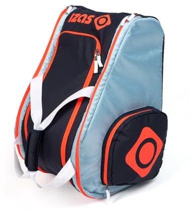 Izas - Paletero de Pádel Unisex - Capacidad para 2 Palas - Medidas 53x35x27cm - 100% Polyester + PVC - 2 Compartimientos Laterales - Serve-Navy Blue - Talla Única