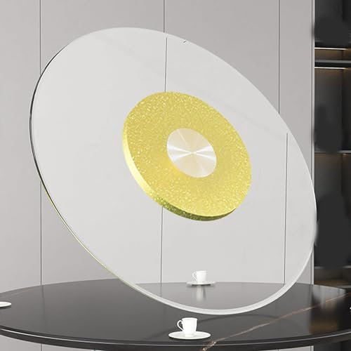 Piatto girevole per carichi pesanti, piatto girevole di grandi dimensioni in vetro temperato, piatto girevole per tavolo da pranzo con cuscinetti in alluminio (dimensioni: 70 cm) (One Color 60 cm)