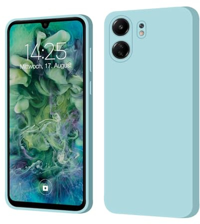 LBH Handyhülle SoftGrip für Xiaomi Redmi 13C Slim Case Hülle Schutzhülle Cover Bumper Kratzfest Ultra Dünn Mikrofaser Inlay Hellblau