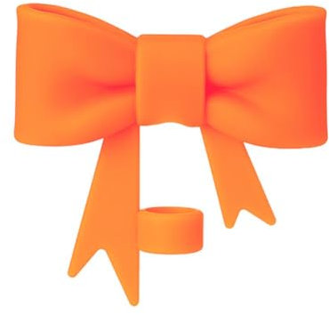 Straw Cover, Straw Topper Cute Bow Soft Silicone Reusable Drinking Straw Lid, Silicone Straw Toppers for Cup Dust-Proof Straw Plugs for Straw Tips for 10 mm, Cup Accessories (orange)