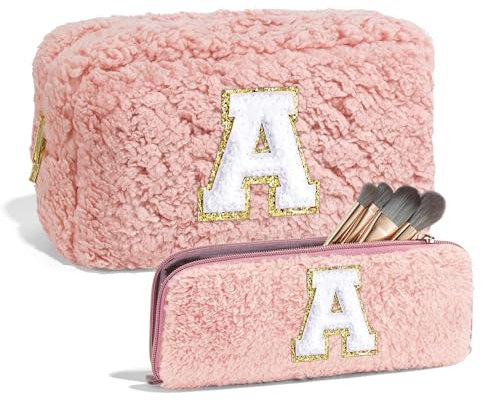 Parima Geschenke für Mädchen - Groß Kosmetiktasche Damen Kulturbeutel Damen Gross Make up Tasche Reiseutensilien Geburtstagsgeschenk für Frauen Frau Teenager Mädchen Schwester Rosa Kosmetiktasche A