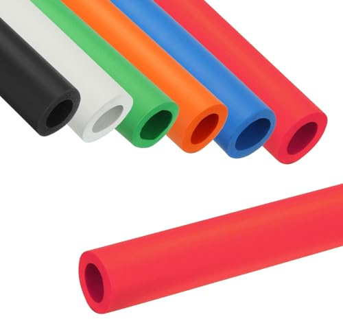 95cm Tube D'isolation Poignée Poignées Mousse Manchon Auto-scellant Tuyau en Caoutchouc ID 18/22/25/28/32.0mm pour Support De Guitare Piscine Nouilles Fitness Outils(Rouge,28.0mm x 5.0mm x 95cm)