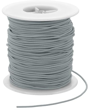 PATIKIL Gummikordel 77 Yards / 70 M, 2 mm Dehnbarer Faden für Armbänder Elastisches Band für Schmuckherstellung, Halsketten, Perlen und Basteln DIY, Dunkelgrau
