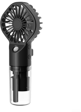 Ventilador portátil de niebla de agua diseñado con cuatro niveles de velocidad para mantenerte fresco durante los días calurosos en casa o al aire libre (negro)