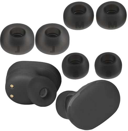 Yuiturt 6 auricolari in silicone per cuffie JBL Tune Buds, auricolari antiscivolo, tappi per auricolari di ricambio, 3 misure (S/M/L)