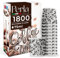 Perla - 1800 Bicchierini in Carta per Caffè 75ml - Bicchieri Caffe Monouso Floreale Grigio - Bicchierini da Caffè Usa e Getta Ecologici per Asporto