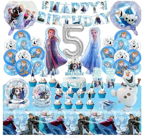 Blau 89 Stück Luftballons für Kinder,Theme Geburtstag Deko 5 Jahre Mädchen,Aluminium Luftballons für Junge Mädchen Geburtstagsdeko,Partydekorationen,Themenpartys