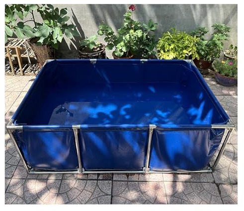 JLXJYS Piscine Hors Sol rectangulaire Robuste en Acier, Piscine familiale extérieure/Piscine d'élevage, Pliable et résistante aux intempéries, Facile à Ranger(3.9x3.3x2ft/1.2x1x0.6m- 720L/190 Gal)