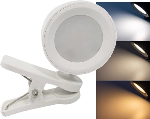 ChiliTec Klemmleuchte Led Leseleuchte kabellos | 2in1 Halterung, flexibler Kugelkopf, aufladbarer Akku, kabellos