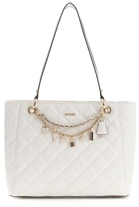 GUESS Schultertasche Shopper Libby Noel Tote Cream White creme