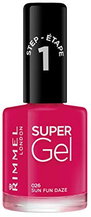 Rimmel London Super Gel Nail Polish Beach Ready Collection, 26 Sun Fun Daze, 12 ml