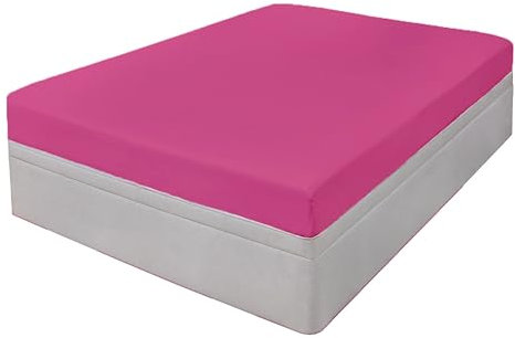 Egypto Easy Care Luxury Bedding 16/40 CM Extra Deep Double Fitted Sheet Fuchsia