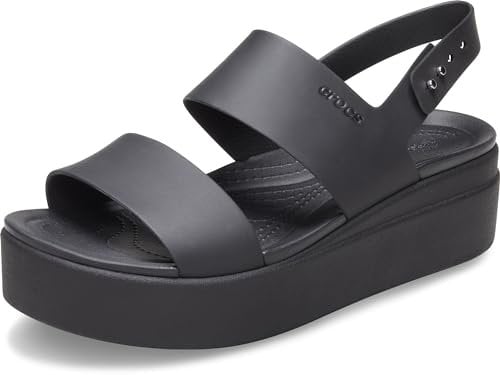 Crocs Brooklyn Low Wedge, Sandali Donna, Black/Black, 38/39 EU