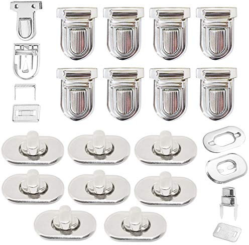 Anyasen Verschlüsse für Taschen 16 Sätze Steckschloss für Taschen Steckschloss Tasche Taschenverschlüsse Geldbörse Push Lock Sets Portemonnaie Steckschloss Verschluss Twist Lock Zubehör für Tasche DIY