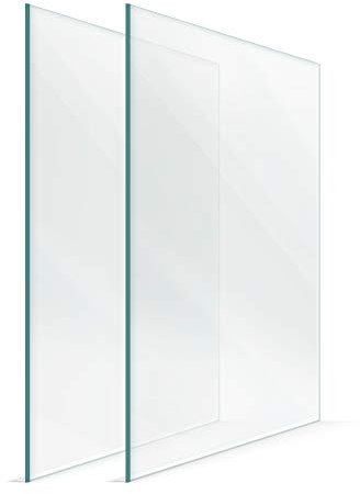 FrameStarr Verre transparent de 10 x 15 cm (2 pièces), verre de rechange pour cadres photo de 10 x 15 cm, feuilles de couverture en verre véritable.