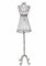 Schneiderbüste Shabby CHIC Home 146 cm Metallbüste Vintage Antikoptik Dekofigur Landhausstil Patiniert Weiß Shabby Chic Schaufensterpuppe Deko Ankleidepuppe Accessoirehalter Nostalgie Möbelstück