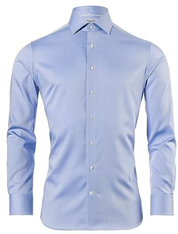 Vincenzo Boretti Hemd, Slim-fit/tailliert, Twill - bügelfrei