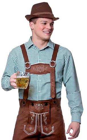 Wicked Costumes Adult Mens Bavarian Shirt - Green - Medium