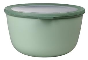 Mepal - Multi Bowl Cirqula Round - Vorratsdose mit Deckel - Geeignet als Luftdichte Aufbewahrungsbox für den Kühlschrank, Mikrowellengeschirr & als Frischhaltedosen - 3000 ml - Nordic Sage