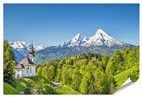islandburner XXL Bild Poster Wunderschöne Berglandschaft In Den Bayerischen Alpen Maria Gern Und Watzmann Premium Bilder Fotodruck