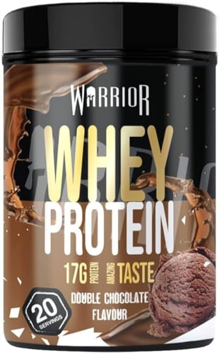 Warrior Whey Protein Powder 500g High Protein Shake | Whey Protein Powder, High Protein Shake, Muscle Growth & Recovery, Low Carb, Low Fat, Low Sugar (Double Chocolate)