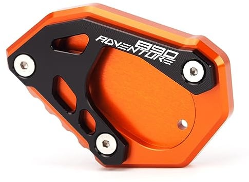 Mokiton Motorrad-Seitenständer-Verlängerung, Ständerplatte, kompatibel mit KTM 890 Adventure/R 2020–2023 | Fußpolster Unterstützung 890 ADV 890ADV 890ADVENTURE Zubehör (schwarz-1)