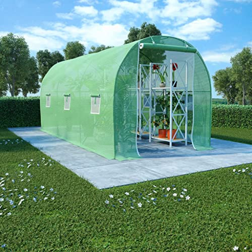 Gewächshaus 9 m 4,5x2x2 m, Artikelfarbe: Grün
