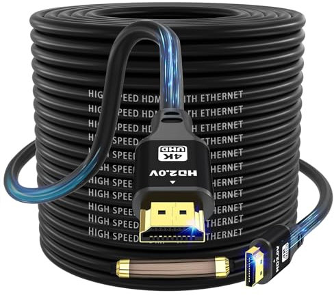charlore Cable HDMI 4K/60HZ 30M Conectores Chapados en Oro de Ultra Alta Velocidad, Retorno de Audio Ethernet, Video 4K, FullHD1080p 3D Compatible con Blu-ray Playstation Arc PC HDTV