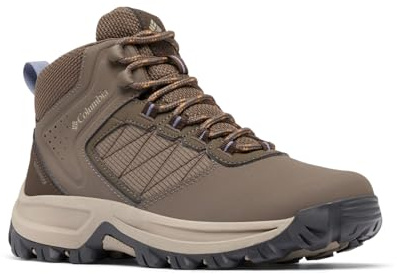Columbia Women's Transverse Hike Waterproof, Waterproof Mid Rise Trekking and Hiking Boots, Mud/New Moon, 6