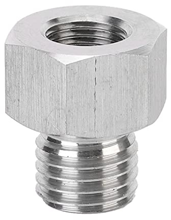 M12X1,5 auf 1/8 NPT Fitting Adapter, Aluminiumlegierung Fitting Adapter NPT 1/8 Innengewinde auf Metrisches M12X1,5 Außengewinde Zubehör Öldruckadapter