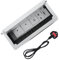 ZESHAN Table Power Socket Connectivity Box with UK Plug, USB C, HDMI, RJ45 Cat6, Fully Enclosed Bottom Box,1.8M Extension Cord, Silver