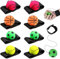 CLIUNT Springball mit Schnur, 8 Stück Ø 6cm Handgelenk Return Ball, Ball mit Gummiband, Ball an der Schnur Handgelenk, Ball Gummi für Handgelenk Kinder Erwachsene(Mehrfarbig)