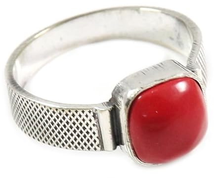 JEWELFORCE Carnelian-Edelstein-Bandring für Herren und Damen, Bandringgröße, Geschenkartikel, 925er-Sterlingsilber, handgefertigter Schmuck J-348
