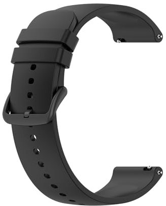 Generic Silikon Armband für Fossil Gen 6 44mm/Fossil Gen 5/5E 44mm/, 22mm Wasserdichte Weiche Ersatzriemen, Weiches Silikon Ersatzarmband Uhrenarmband Sportarmband für Damen Herren (Schwarz)