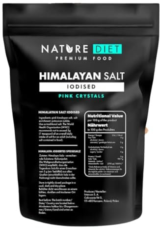 Nature Diet - Sale dell'Himalaya dal Pakistan 1000g | Sale rosa | Grana fine | Dall'Himalaya