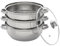 Olla de vapor de 3 niveles, de acero inoxidable, con tapa de cristal y asas, para diferentes cocinas de inducción, cocinas eléctricas de cerámica