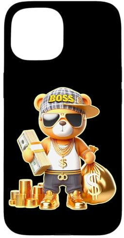 iPhone 15 Teddy Bear Boss Money Case