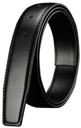 WENH Gürtel ohne Schnalle 2,4 2,8 3,0 3,5 3,8 cm Breite Dornschließe Schwarz Herrengürtel Körper ohne Schnalle Riemen(125cm,3.0cm)
