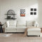 Modernes Design, Polstermöbel, Sofa, Dreisitzer-Sofa, Wohnzimmersofa, Ecksofa mit Fußhocker, L-förmiges Ecksofa (Beige)