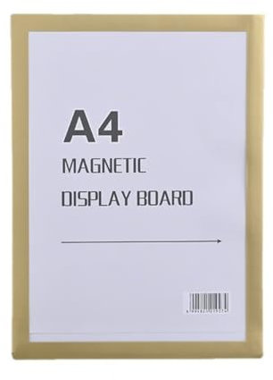 Magnetischer Schilderhalter, doppelseitig, selbstklebender Rahmen, magnetischer Bilderrahmen, Bilderrahmen, Magnetstreifen, Bordüre für Fenster, Wand, Aufzug, Tür, Kühlschrank, Notizpapier (4 Stück,