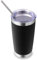 Volhoply 20oz 550ml Travel Insulated Tumbler with Lid and Straw, Double Wall Insulated Travel Iced Coffee Mug Fits Car Cup Holder,Powder Coated Cups for Hot & Cold Drinks, BPA Free（Black,1 Set）