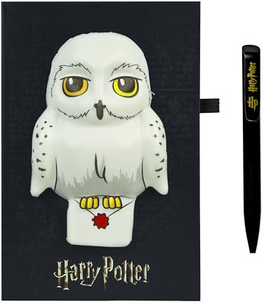 Undercover - Taccuino di Harry Potter - copertina rigida con motivo squishy 3D - 60 fogli di carta FSC - incluse biro in confezione regalo - per bambini e ragazzi