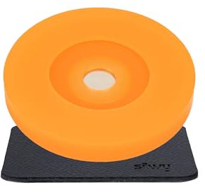 silwy® Magnet-Adapter für bestehende Stielgläser inkl. Metall-Nano-Gel-Pad - für Weingläser, Sektgläser, Pilstulpen - Magnetsystem zum Nachrüsten, Set aus 1x Magnet-Kondom & 1x Nano-Gel-Pad (Orange)