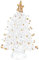 SEWOART Mini Alberi di Natale in Cristallo Decorazione da Tavolo Piccolo Albero di Natale Finto Ornamento per Casa